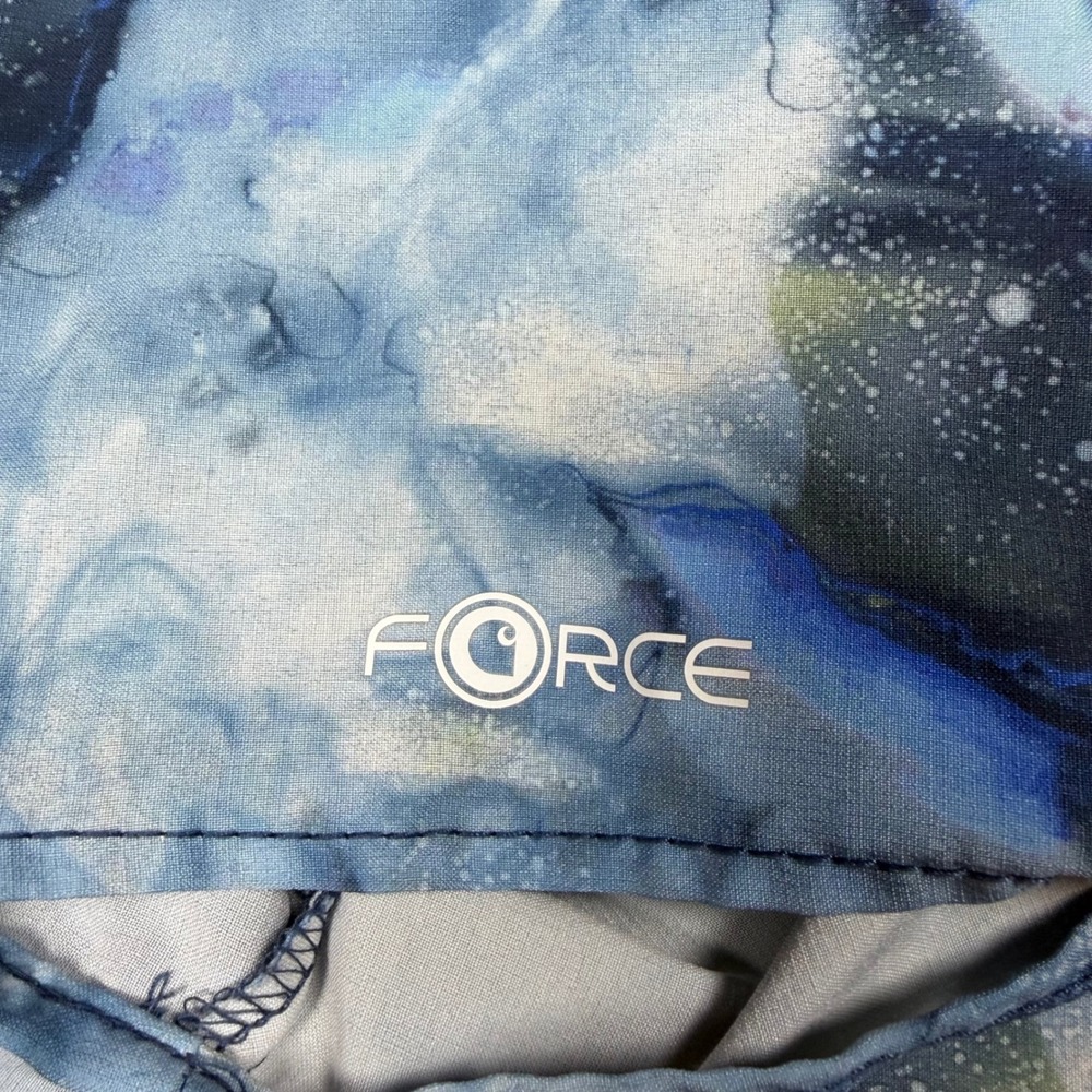 Carhartt Force Womens XL Scrub Top Blue Marble Galaxy Print Modern Fit C12114 - Picture 7 of 8